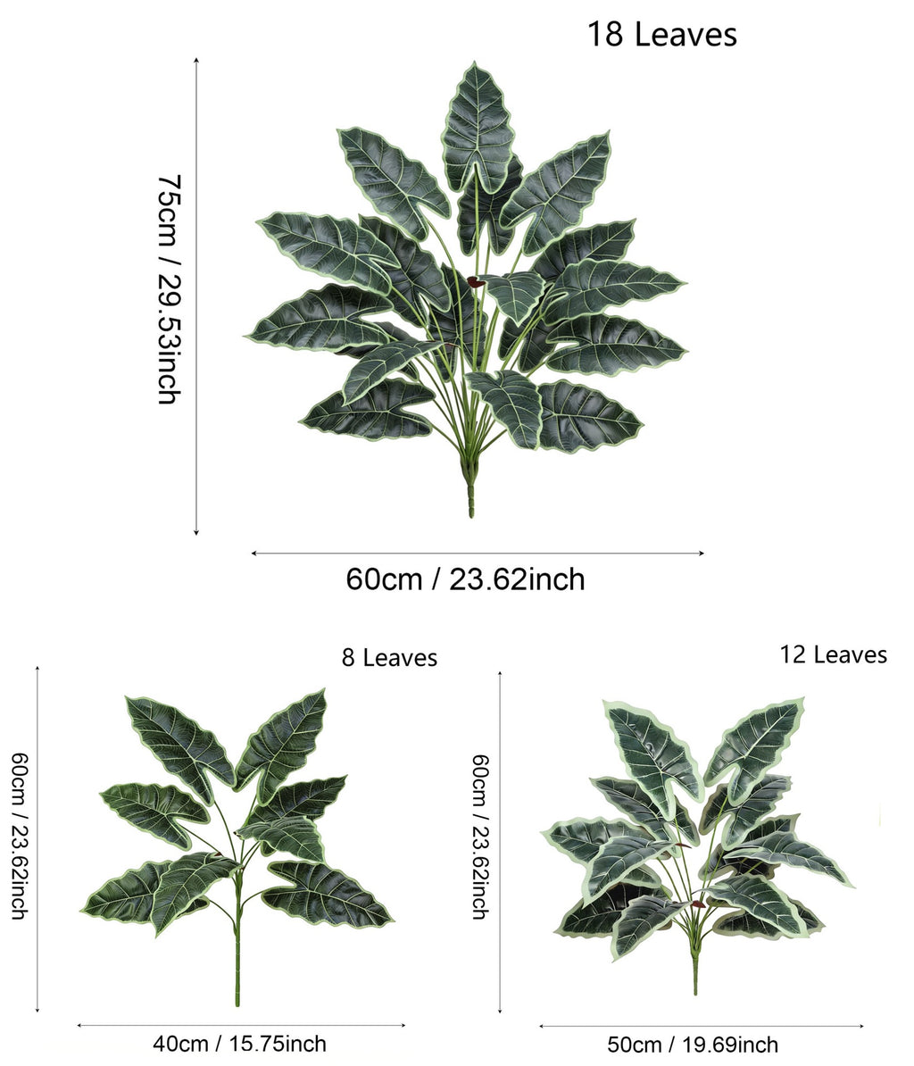 Plante Artificielle Alocasia, Décoration d'Intérieur et d'Extérieur, 60 cm, Style Scandinave