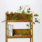 Lierre artificiel avec baies de framboises, 97 cm, décoration murale ou d'intérieur