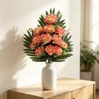 Bouquet de 12 pivoines en soie artificielle, 52 cm, décoration intérieure pour mariage, maison ou hôtel