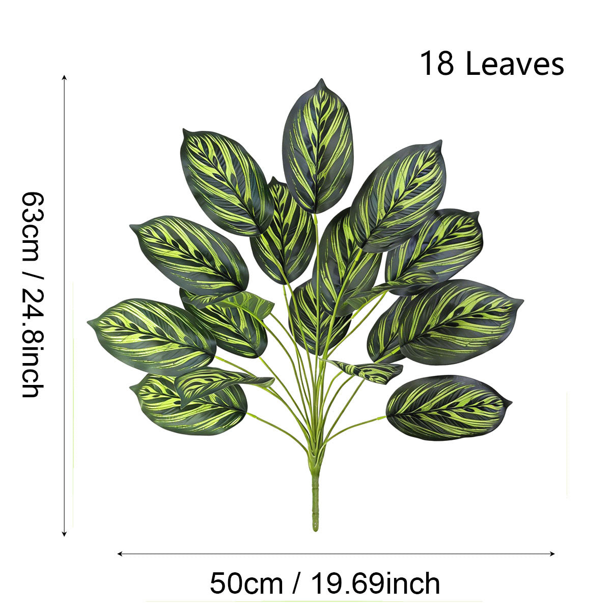 Plante artificielle en pot, feuilles de Caladium, 43 cm, décoration intérieure élégante