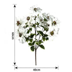 Branche de Poinsettia Artificiel, 12 Fleurs, 45 cm, Décoration de Mariage ou Maison