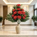 Bouquet de 12 pivoines en soie artificielle, 52 cm, décoration intérieure pour mariage, maison ou hôtel