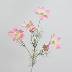 Fleurs artificielles Cosmos, bouquet de 6 tiges en soie polyester, 60 cm, décoration intérieure élégante