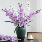 Fleur artificielle Glaïeul, tige unique avec 12 fleurs, 86 cm, tissu soyeux, pour mariages et décoration intérieure