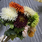 Fleur artificielle Chrysanthème Griffe de Dragon à tige unique, 73 cm, soie polyester, décoration intérieure et mariage