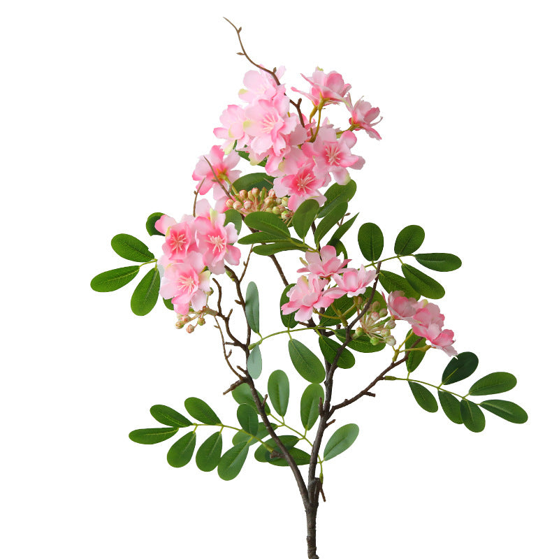 Fleur artificielle de Michelia, tige unique avec 30 fleurs, 74 cm, tissu imitation soie, blanc ou rose