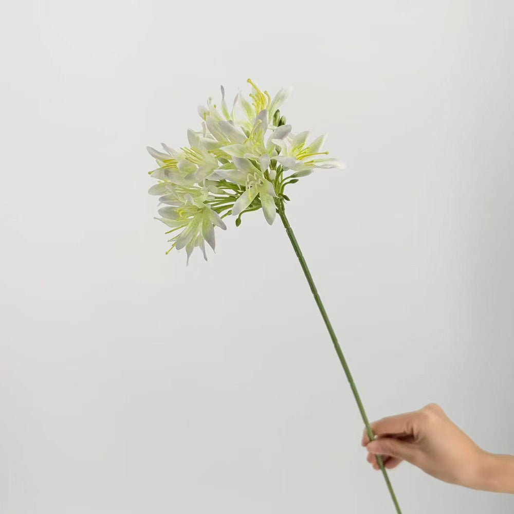 Fleur artificielle d'agapanthe, tige unique, 60 cm, décoration intérieure élégante