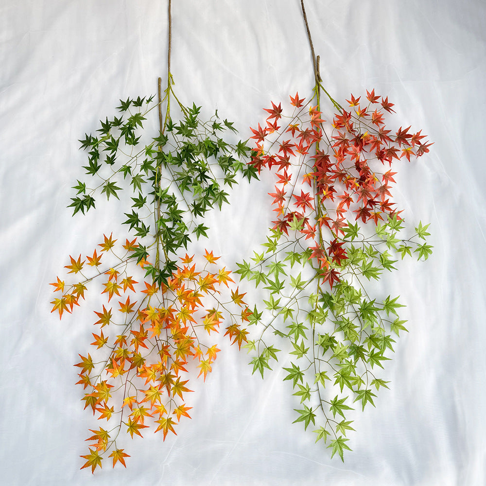 Feuille d'érable artificielle hautement réaliste, 110 cm, idéale pour mariages et décoration intérieure