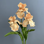 Fleur artificielle Iris en PU, tige unique de 64 cm, décoration élégante pour mariage, maison et extérieur