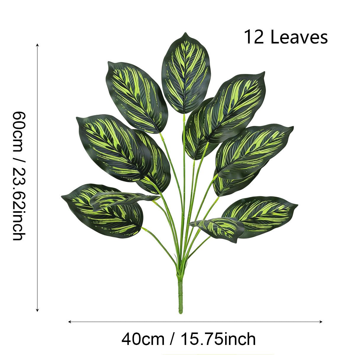 Plante artificielle en pot, feuilles de Caladium, 43 cm, décoration intérieure élégante