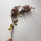 Fleur artificielle en tige unique, corail vert, feuilles d'eucalyptus, 83 cm, décoration intérieure et extérieure