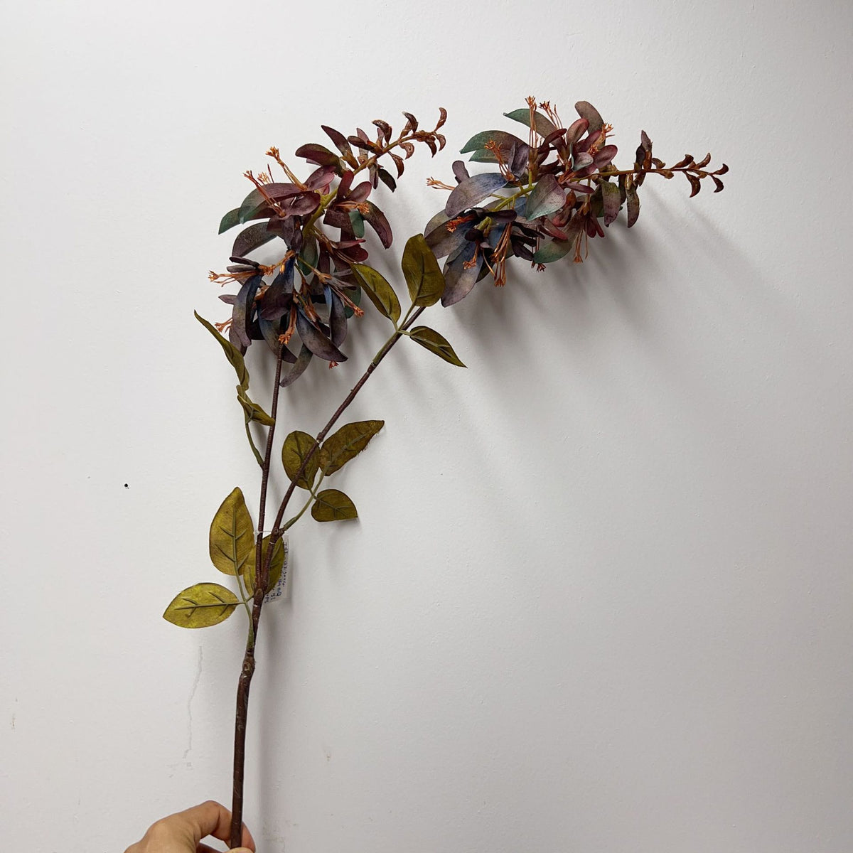 Fleur artificielle en tige unique, corail vert, feuilles d'eucalyptus, 83 cm, décoration intérieure et extérieure