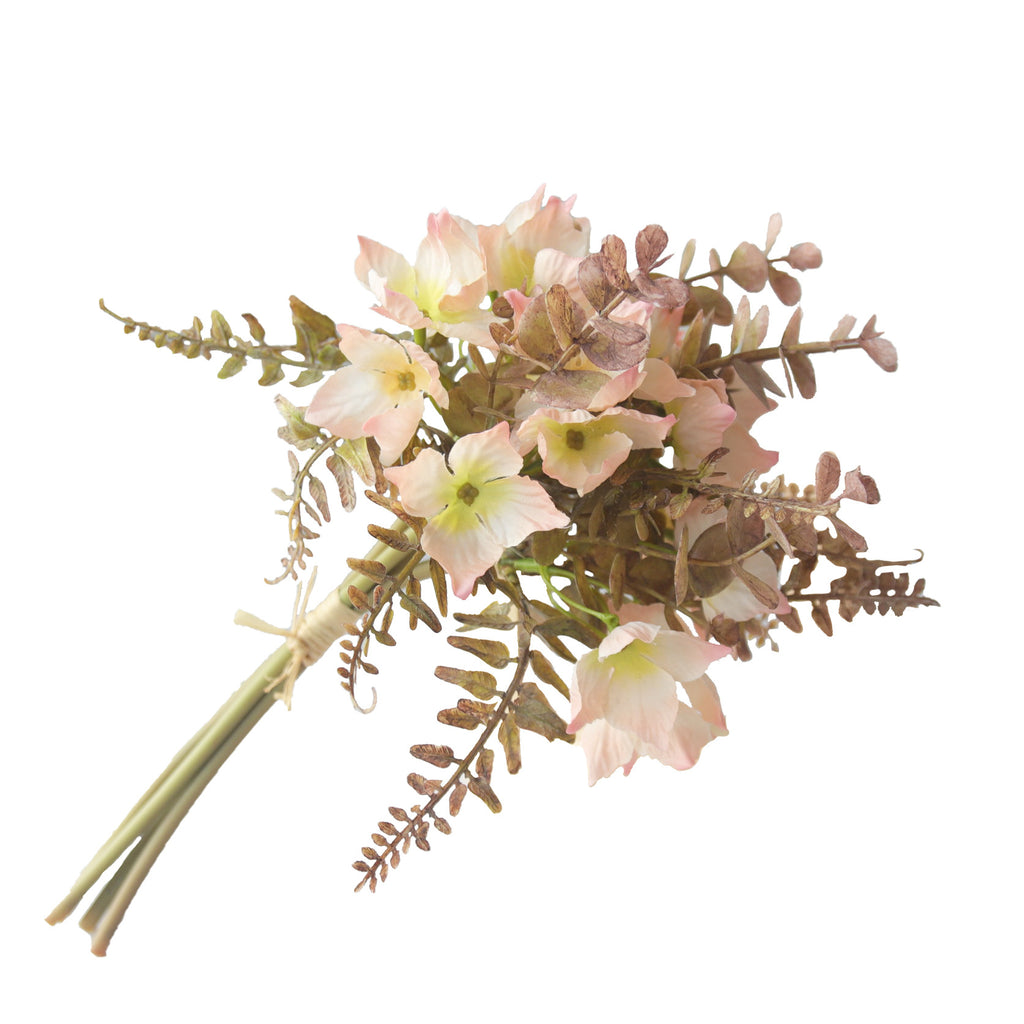 Bouquet de fleurs artificielles élégant, hortensia et eucalyptus, 33 cm, décoration intérieure, mariage, cadeau