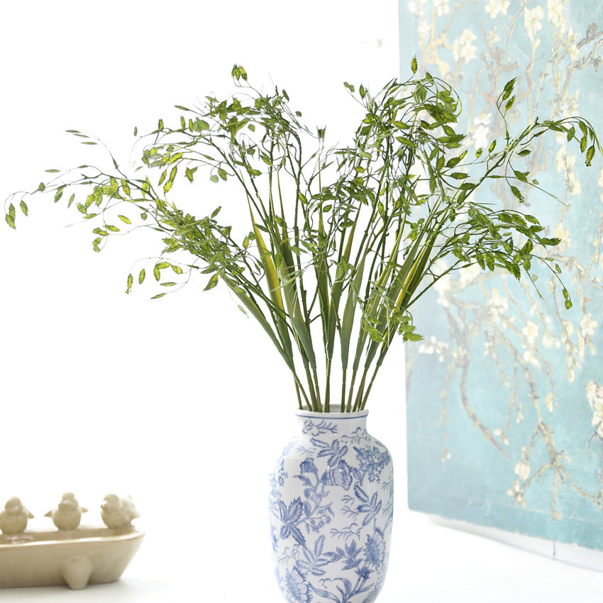 Plante Artificielle Feuillage 2 Branches de Petit Panicaut, 80 cm, Décoration Intérieure et Événementielle