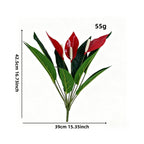 Anthurium artificiel, bouquet de 12 fleurs, 42,5 cm, plastique PE/PVC, décoration intérieure, mariage, événements