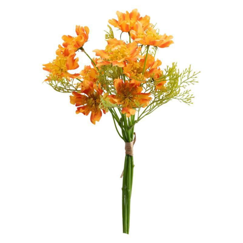 Bouquet de 10 fleurs artificielles cosmos et marguerites, 37 cm, décoration élégante pour mariage et intérieur