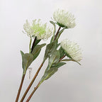 Fleur artificielle chrysanthème vert, tige unique de 58 cm, décoration intérieure style campagne