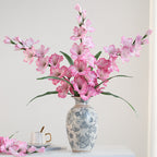 Fleur artificielle Glaïeul, tige unique avec 12 fleurs, 86 cm, tissu soyeux, pour mariages et décoration intérieure