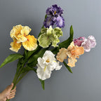 Fleur artificielle Iris en PU, tige unique de 64 cm, décoration élégante pour mariage, maison et extérieur