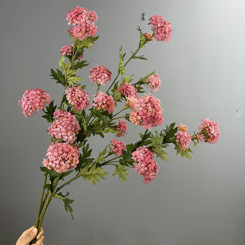Bouquet de 6 fleurs d'hortensia en plastique, 85 cm, décoration intérieure élégante pour mariage, maison ou bureau