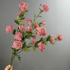 Bouquet de 6 fleurs d'hortensia en plastique, 85 cm, décoration intérieure élégante pour mariage, maison ou bureau
