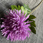 Fleur artificielle Chrysanthème Griffe de Dragon à tige unique, 73 cm, soie polyester, décoration intérieure et mariage
