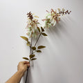 Fleur artificielle en tige unique, corail vert, feuilles d'eucalyptus, 83 cm, décoration intérieure et extérieure