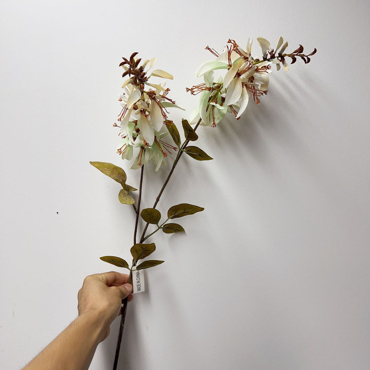 Fleur artificielle en tige unique, corail vert, feuilles d'eucalyptus, 83 cm, décoration intérieure et extérieure