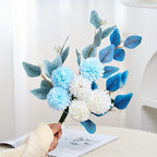 Bouquet de chrysanthèmes et d'eucalyptus artificiels, 46 cm, décoration intérieure, mariage, cadeau