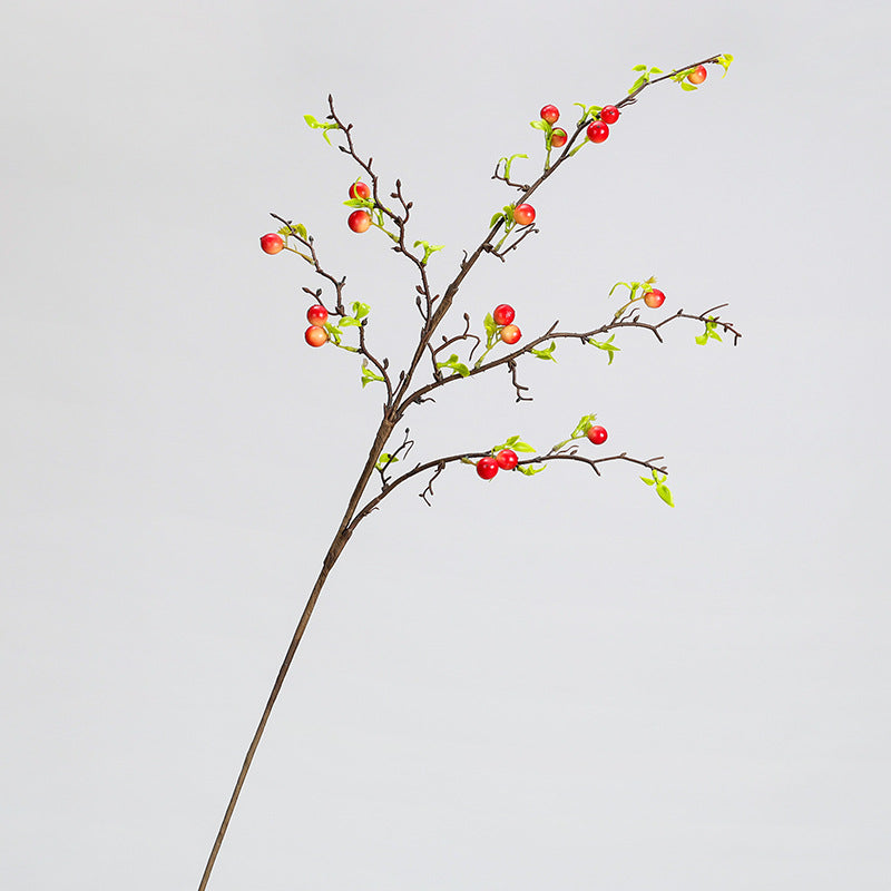 Branche artificielle de baies décoratives, 100 cm, 17 fruits, pour mariage, intérieur, vitrine