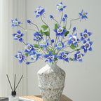 Clématite artificielle de 88 cm, bouquet de 9 fleurs en tissu soyeux, décoration d'intérieur style campagne