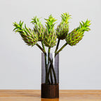 Plante artificielle tropicale, tête d'ananas, tige courte de 30 cm, décor élégant pour maison, mariage ou commerce