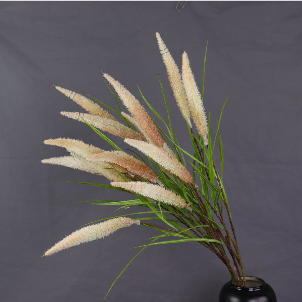 Branche de roseaux artificiels en tissu soyeux, 101 cm, décoration intérieure et extérieure, mariage, événement