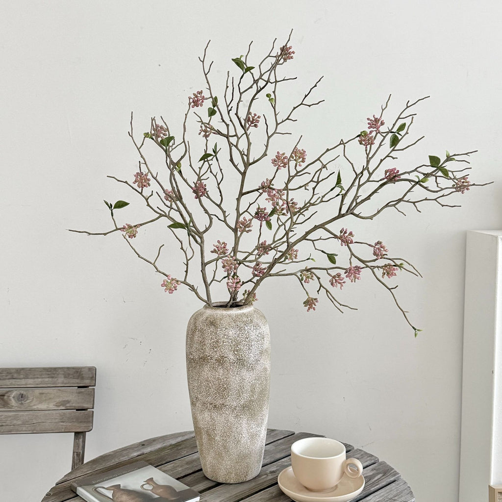 Branche de fruits secs en plastique, 12 fleurs, 80 cm, décoration intérieure et extérieure