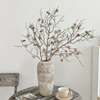Branche de fruits secs en plastique, 12 fleurs, 80 cm, décoration intérieure et extérieure