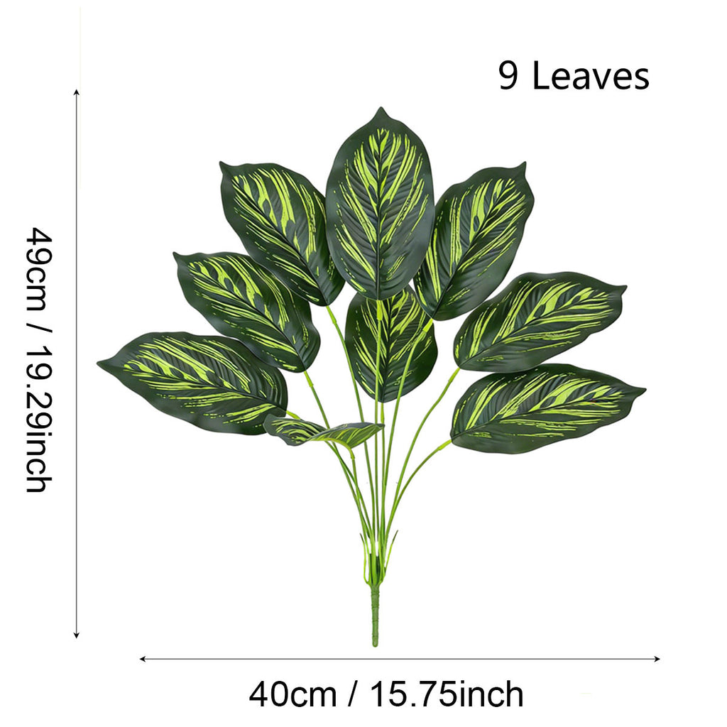 Plante artificielle en pot, feuilles de Caladium, 43 cm, décoration intérieure élégante