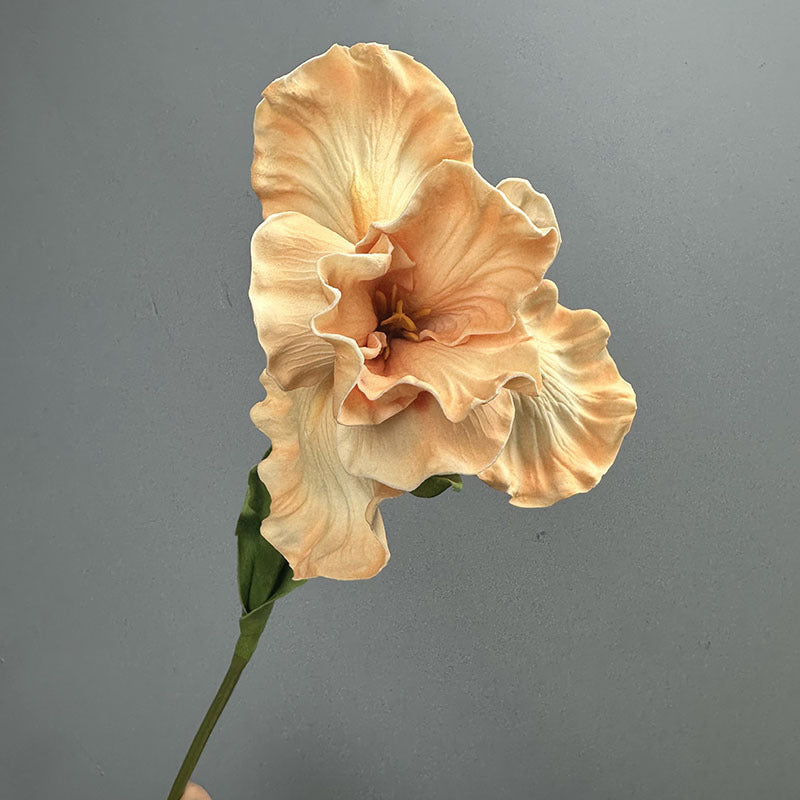 Fleur artificielle Iris en PU, tige unique de 64 cm, décoration élégante pour mariage, maison et extérieur