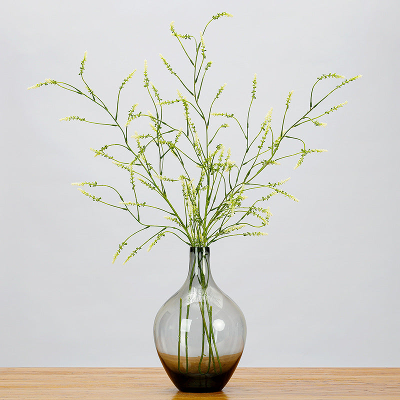 Tige unique de fleur artificielle en plastique, lavande et renouée, 123 cm, décoration intérieure et événementielle