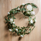 Guirlande de Roses Angustifolia et Petites Roses, 145 cm, Tissu Polyester, Décoration Murale et Arche de Mariage