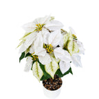 Fleur artificielle de Poinsettia, bouquet de 52 cm, tissu polyester, décoration de Noël, mariage et intérieur