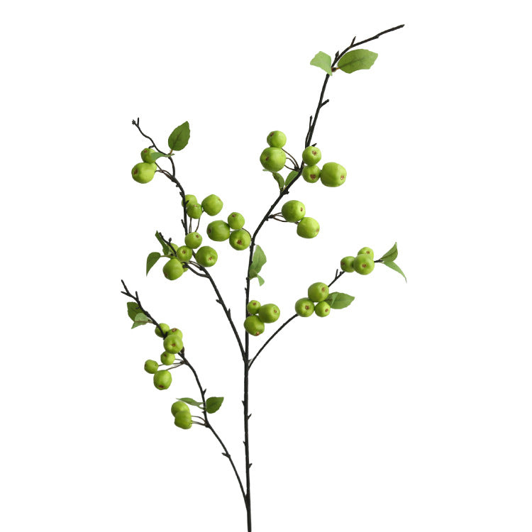 Fausse branche de pommes décoratives, 36 fruits, 105 cm, tissu soie artificielle, décoration intérieure élégante