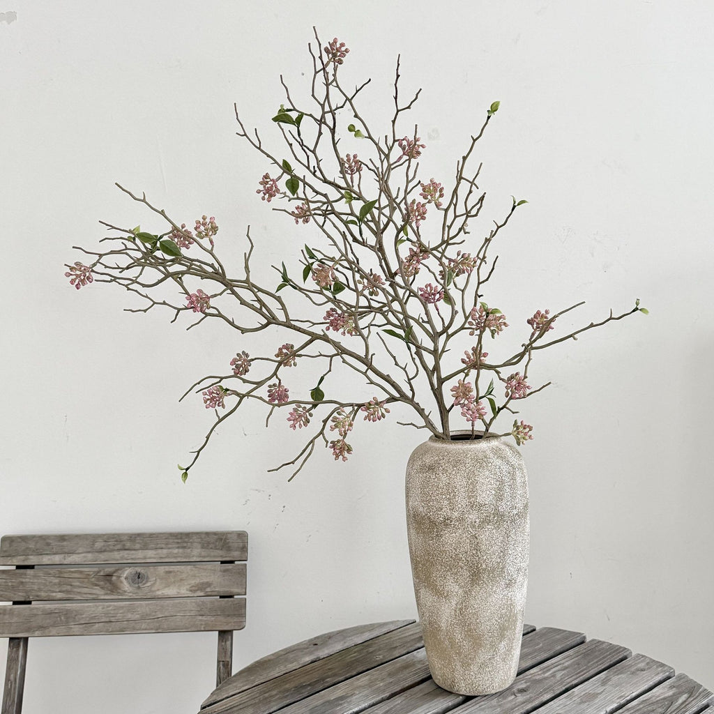 Branche de fruits secs en plastique, 12 fleurs, 80 cm, décoration intérieure et extérieure