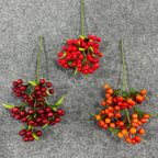 Branche de Baies Artificielles, Décoration de Noël, 35 cm, Plastique, Élégance Rétro, Pour Intérieur, Mariage, Bureau, Café