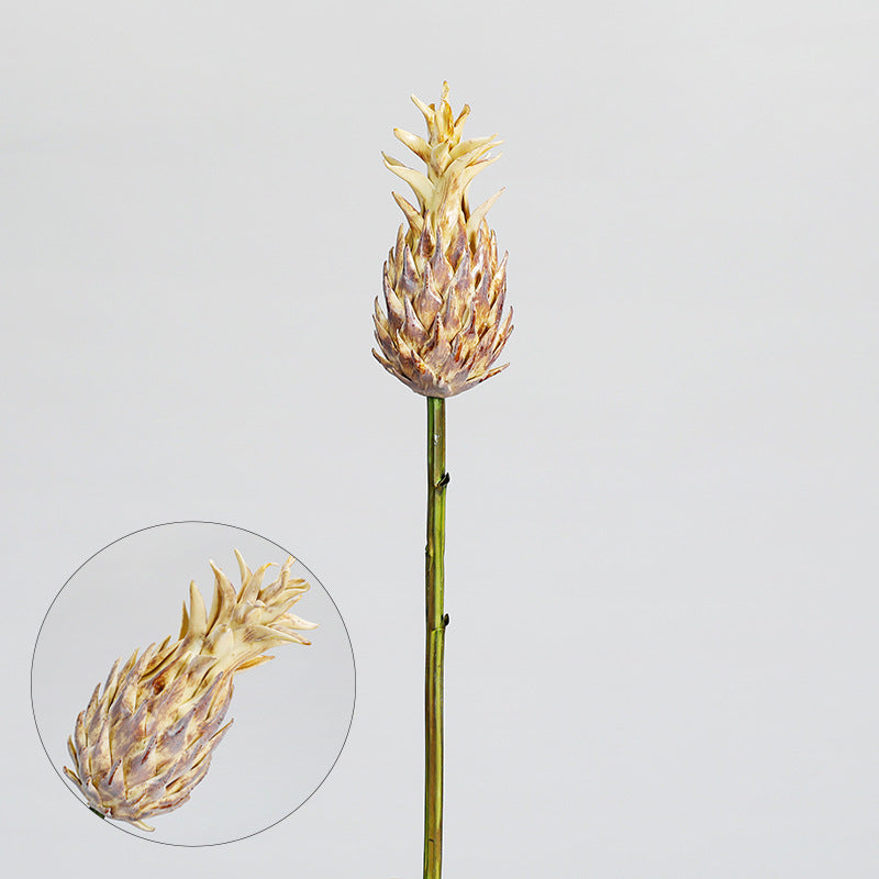 Plante artificielle tropicale, tête d'ananas, tige courte de 30 cm, décor élégant pour maison, mariage ou commerce
