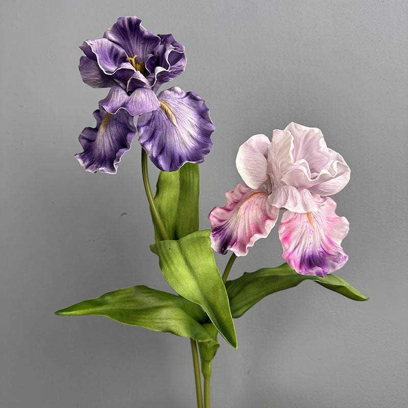 Fleur artificielle Iris en PU, tige unique de 64 cm, décoration élégante pour mariage, maison et extérieur