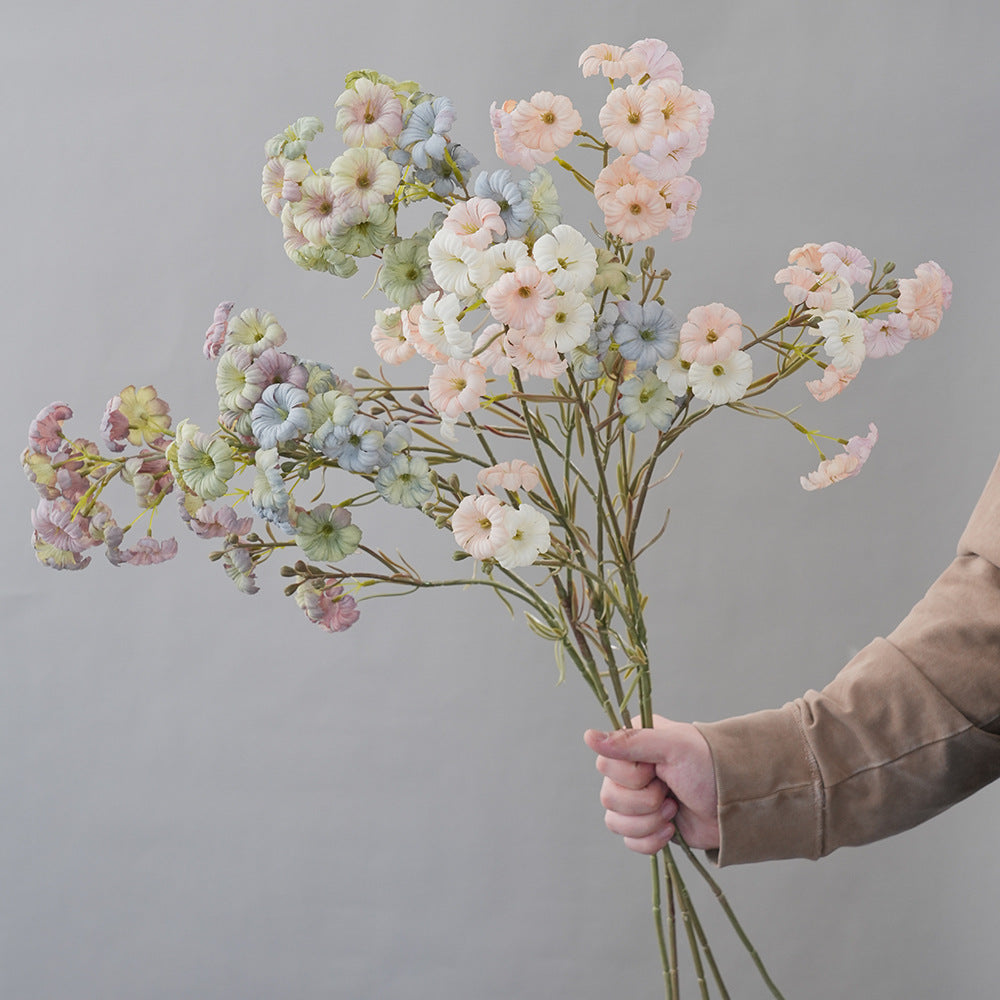 Fleur artificielle longue tige de Ipomée, décoration d'intérieur élégante, 83 cm, 21 fleurs, soie, idéale pour mariages, hôtels, cadeaux