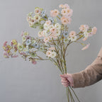 Fleur artificielle longue tige de Ipomée, décoration d'intérieur élégante, 83 cm, 21 fleurs, soie, idéale pour mariages, hôtels, cadeaux