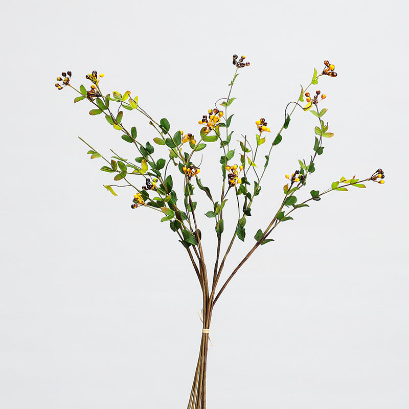 Bouquet de baies artificielles, 6 tiges avec 18 baies (50 cm), décoration intérieure style champêtre