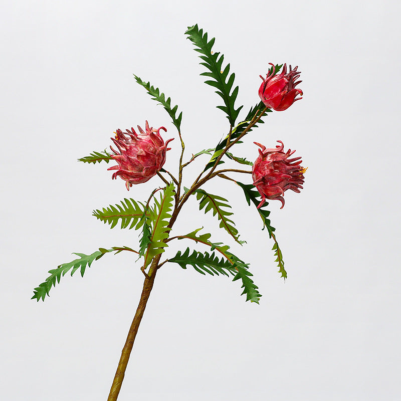 Tige unique de plante artificielle tropicale, Cynara scolymus (Artichaut), 100 cm, décoration intérieure élégante