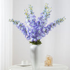 Fleur artificielle Delphinium, 115 cm, style moderne, tissu en polyester, idéal pour mariages et décoration intérieure